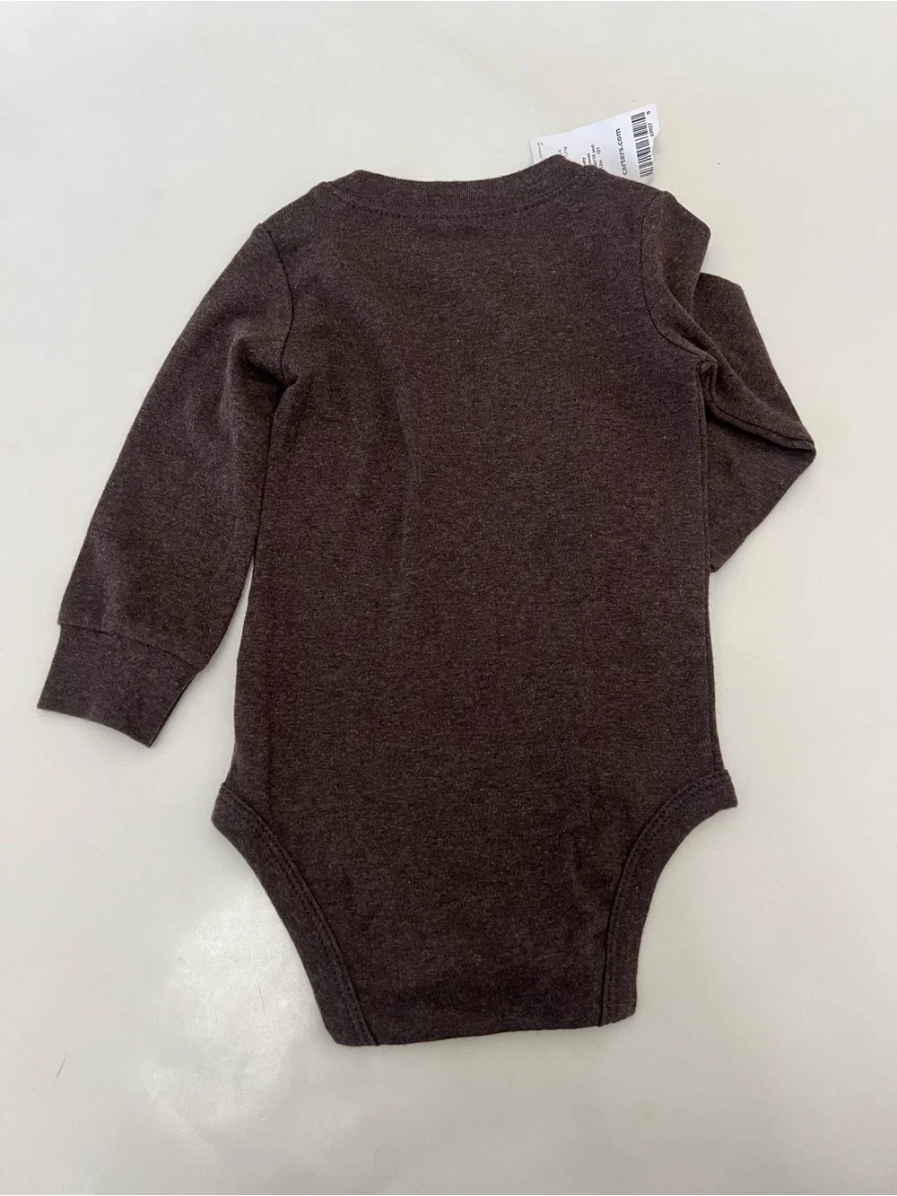 NWT Carter’s Baby Brown Football Print Long-Sleeve One-Piece Baby Size 12 Months